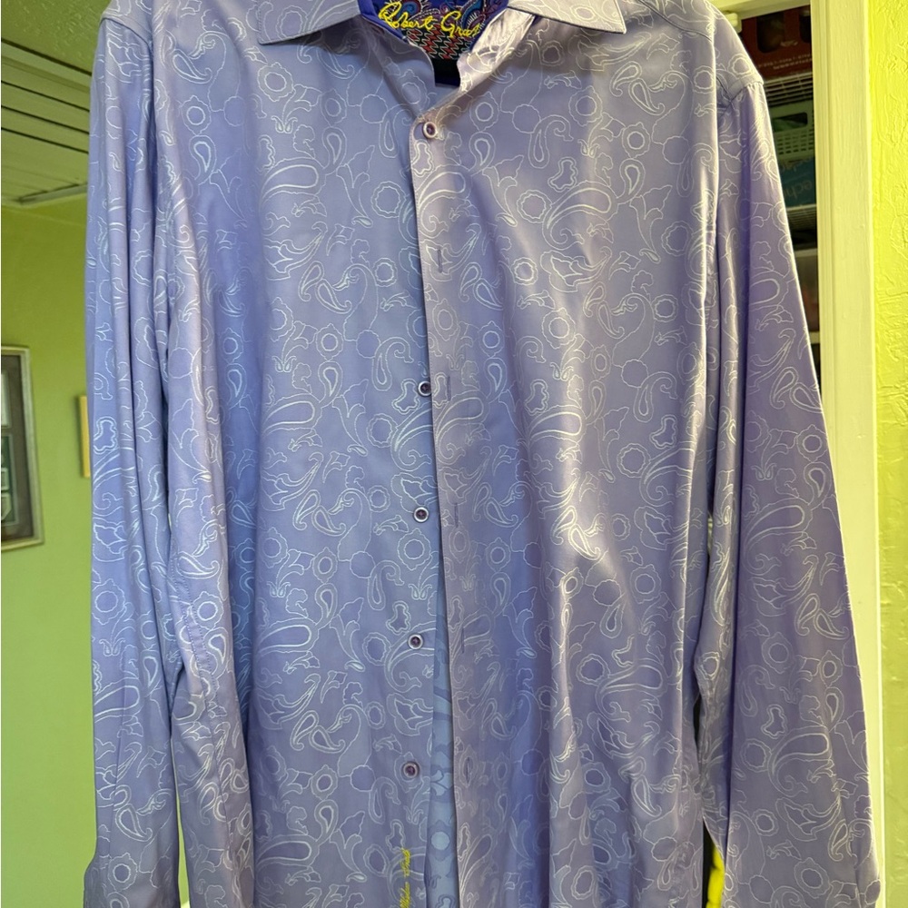 Robert Graham Lavender Paisley Button Down Shirt